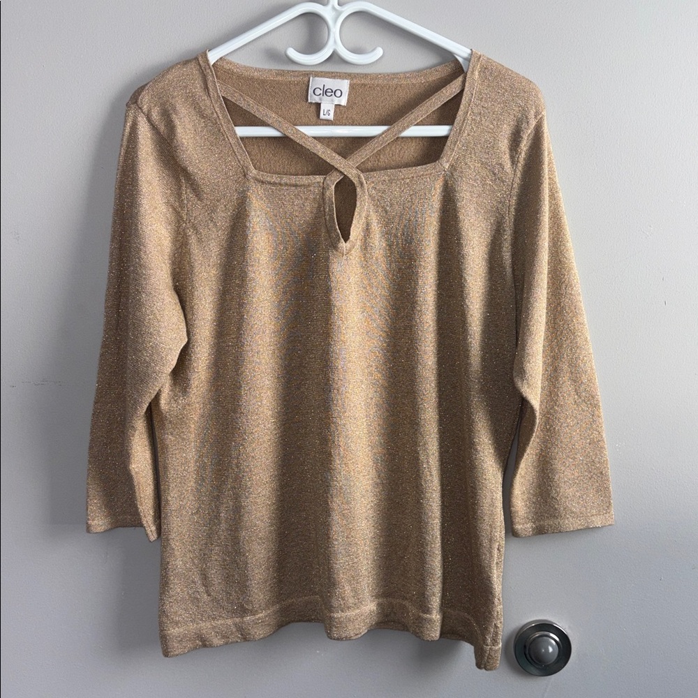 Cleo Women's Shimmering Gold Top